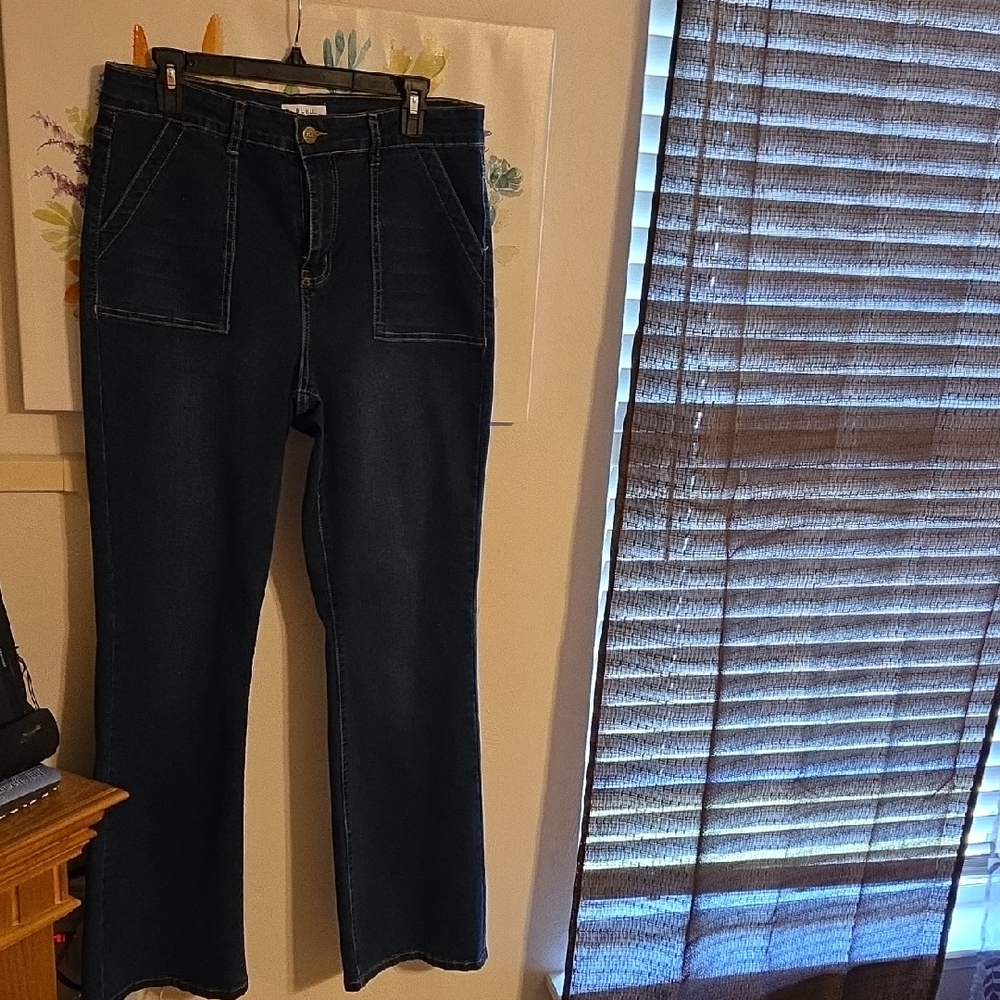 Elegant Navy Women's Flare Jeans